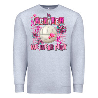 Heather Grey in october we wear pink volleyball Premium Sweatshirt - AdoDesignShop