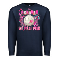 Navy in october we wear pink volleyball Premium Sweatshirt - AdoDesignShop