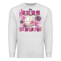 Oatmeal Heather in october we wear pink volleyball Premium Sweatshirt - AdoDesignShop