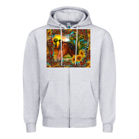 Heather Grey western horse and sunflower Zipper Hoodie - RanaPortraitStore