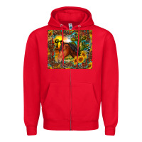 Red western horse and sunflower Zipper Hoodie - RanaPortraitStore