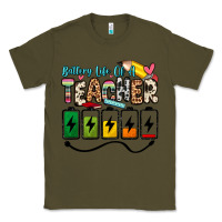 Army Green battery life of a teacher Classic Tee - Zillion Design Studio