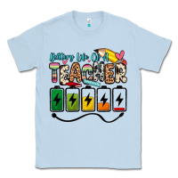 Dusty Blue battery life of a teacher Classic Tee - Zillion Design Studio