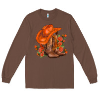 Chestnut orange  cowgirl  and roses Long Sleeve Tee - AdoDesignShop