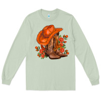 Matcha orange  cowgirl  and roses Long Sleeve Tee - AdoDesignShop