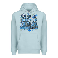 Blue Mist we wear blue for autism awareness Premium Hoodie - MaliasSmallBusiness