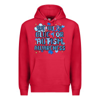 Cardinal we wear blue for autism awareness Premium Hoodie - MaliasSmallBusiness