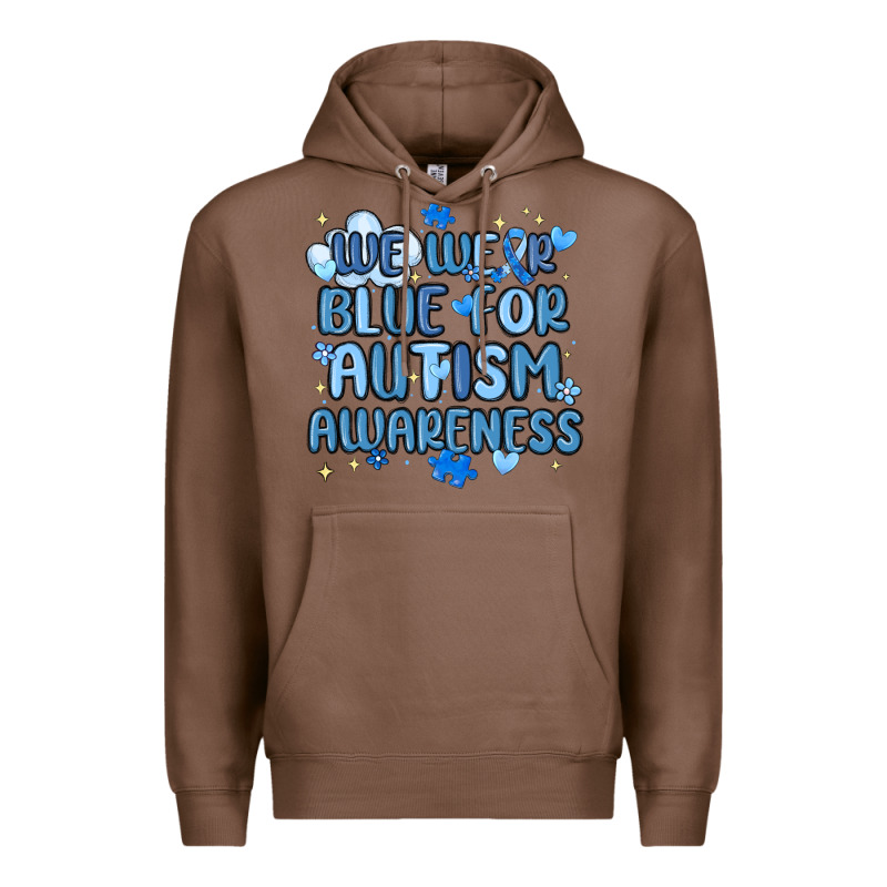 We Wear Blue For Autism Awareness Premium Hoodie by MaliasSmallBusiness | Teevron