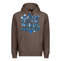 Coffee we wear blue for autism awareness Premium Hoodie - MaliasSmallBusiness