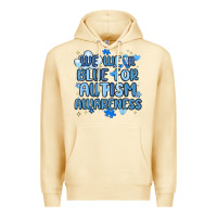 Pina Colada we wear blue for autism awareness Premium Hoodie - MaliasSmallBusiness