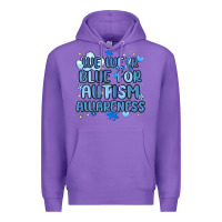 Purple we wear blue for autism awareness Premium Hoodie - MaliasSmallBusiness