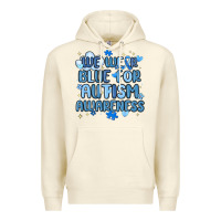 Sandshell we wear blue for autism awareness Premium Hoodie - MaliasSmallBusiness