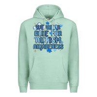 Seafoam we wear blue for autism awareness Premium Hoodie - MaliasSmallBusiness