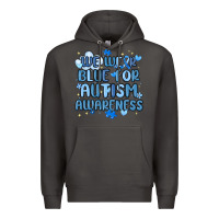 Smoke we wear blue for autism awareness Premium Hoodie - MaliasSmallBusiness