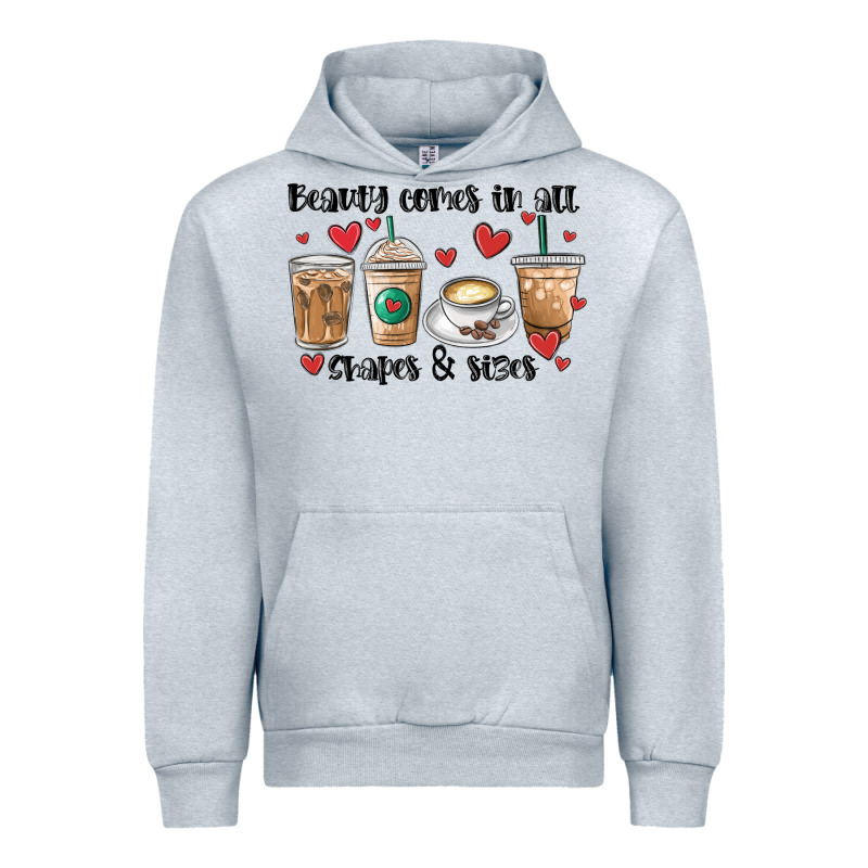 Beauty Comes In All Shapes And Sizes Coffee Urban Hoodie by MaliasSmallBusiness | Teevron