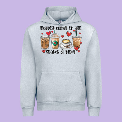 Beauty Comes In All Shapes And Sizes Coffee Urban Hoodie Designed By Maliassmallbusiness