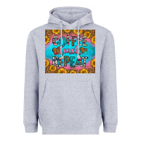 Heather Grey coffee teach repeat Heavyweight Hoodie - HRA Design Shop