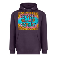 Plum coffee teach repeat Heavyweight Hoodie - HRA Design Shop