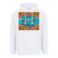 White coffee teach repeat Heavyweight Hoodie - HRA Design Shop