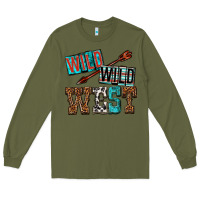 Army Green wild wild west Long Sleeve Tee - texasbilliewilder