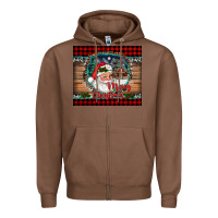 Chestnut merry christmas santa and farm Zipper Hoodie - RanaPortraitStore