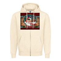 Merry Christmas Santa And Farm Zipper Hoodie | Teevron