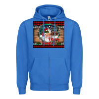 True Royal merry christmas santa and farm Zipper Hoodie - RanaPortraitStore
