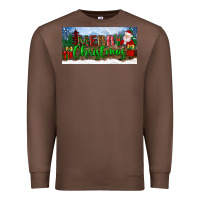 Chestnut merry christmas with santa claus license plate Premium Sweatshirt - BundleAndBundleShop