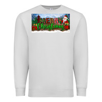 Dove Grey merry christmas with santa claus license plate Premium Sweatshirt - BundleAndBundleShop