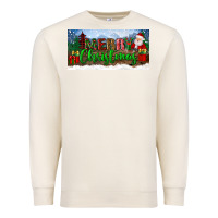Sandshell merry christmas with santa claus license plate Premium Sweatshirt - BundleAndBundleShop