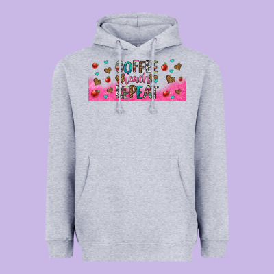 Coffee Teach Repeat Teacher Libbey Glass Heavyweight Hoodie Designed By Hra Design Shop