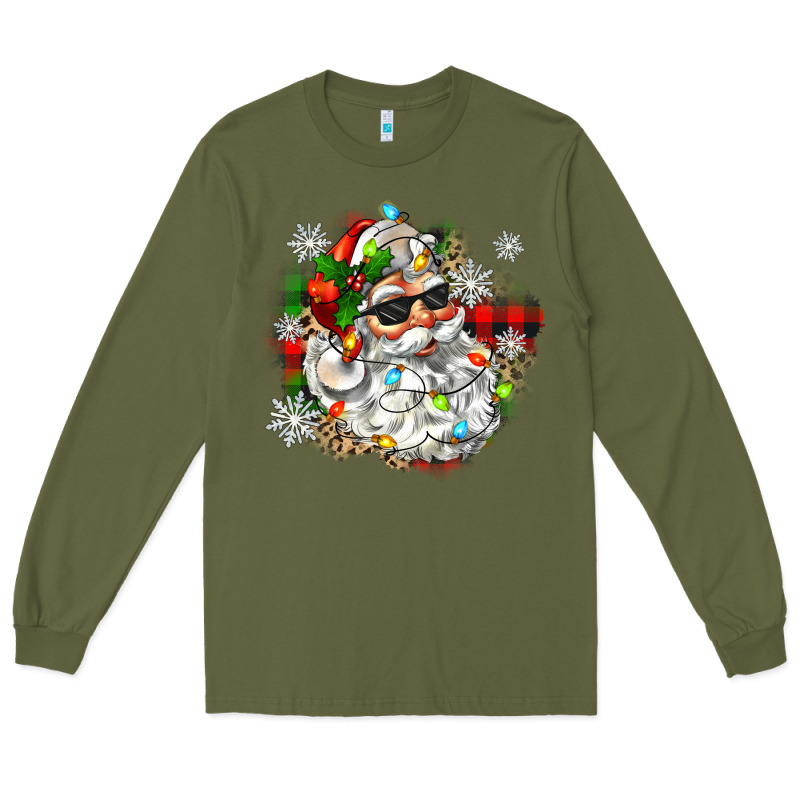 Santa With Sunglasses Christmas Long Sleeve Tee by Zillion Design Studio | Teevron