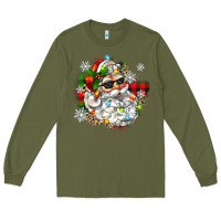 Army Green santa with sunglasses christmas Long Sleeve Tee - Zillion Design Studio