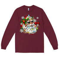 Burgundy santa with sunglasses christmas Long Sleeve Tee - Zillion Design Studio