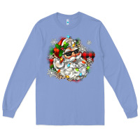 Colony Blue santa with sunglasses christmas Long Sleeve Tee - Zillion Design Studio