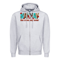 Heather Grey naynay like a mom only cooler Zipper Hoodie - texasbilliewilder