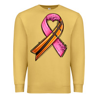 Antique Gold breast cancer sport ribbons Premium Sweatshirt - AdoDesignShop