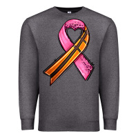 Charcoal Heather breast cancer sport ribbons Premium Sweatshirt - AdoDesignShop