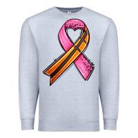 Heather Grey breast cancer sport ribbons Premium Sweatshirt - AdoDesignShop