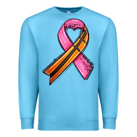 Ocean Blue breast cancer sport ribbons Premium Sweatshirt - AdoDesignShop