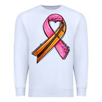 White breast cancer sport ribbons Premium Sweatshirt - AdoDesignShop
