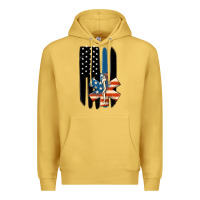 Antique Gold ems american flag Premium Hoodie - MaliasSmallBusiness