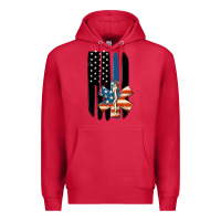 Cardinal ems american flag Premium Hoodie - MaliasSmallBusiness