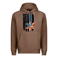 Chestnut ems american flag Premium Hoodie - MaliasSmallBusiness