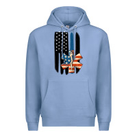 Colony Blue ems american flag Premium Hoodie - MaliasSmallBusiness