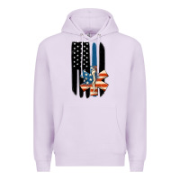 Lilac ems american flag Premium Hoodie - MaliasSmallBusiness