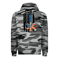 Slate Camo ems american flag Premium Hoodie - MaliasSmallBusiness