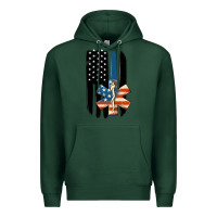 Sports Green ems american flag Premium Hoodie - MaliasSmallBusiness