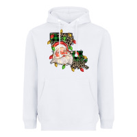 White Louisiana map christmas santa Heavyweight Hoodie - FaDigitalArtStudio