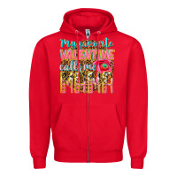 Red my favorite calls me mama Zipper Hoodie - texasbilliewilder